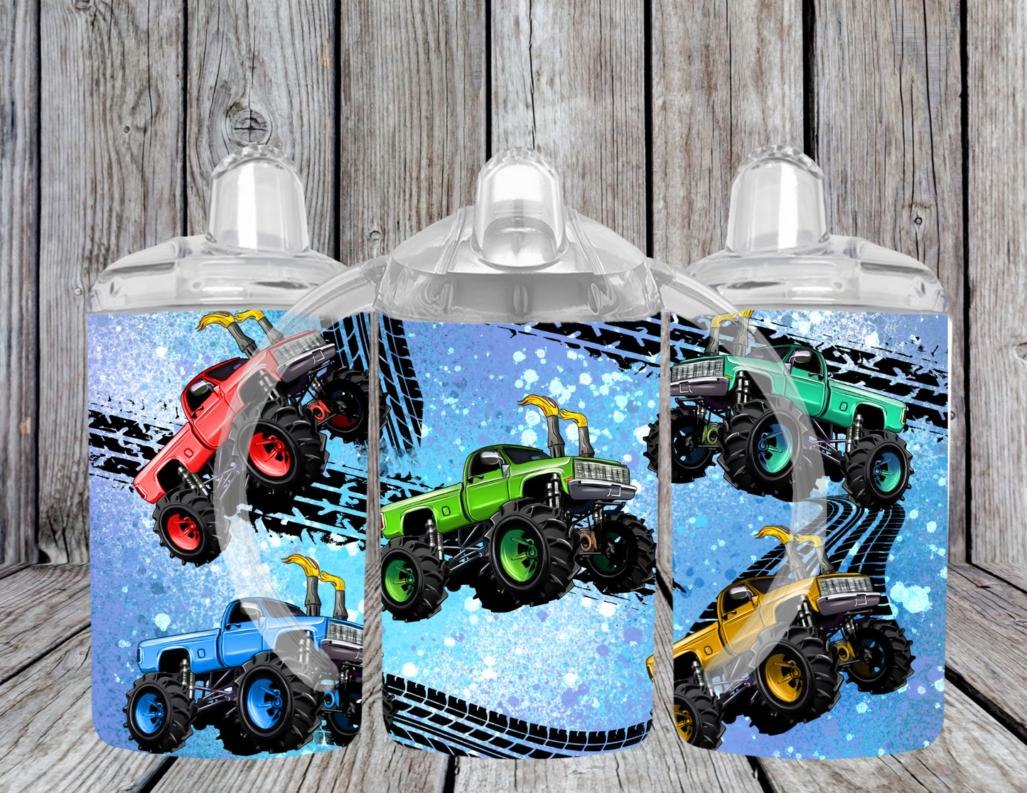 12oz Monster truck Sippy Tumbler